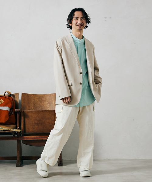 JOURNAL STANDARD relume(ジャーナルスタンダード レリューム)の「TOP STRETCH RELAX オーバーサイズジャケット(テーラードジャケット・メンズ・ベージュ/グレー/ナチュラル・SMALL/MEDIUM/LARGE)」の14枚目の写真