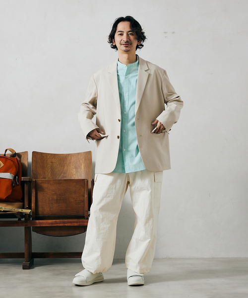 JOURNAL STANDARD relume(ジャーナルスタンダード レリューム)の「TOP STRETCH RELAX オーバーサイズジャケット(テーラードジャケット・メンズ・ベージュ/グレー/ナチュラル・SMALL/MEDIUM/LARGE)」の15枚目の写真