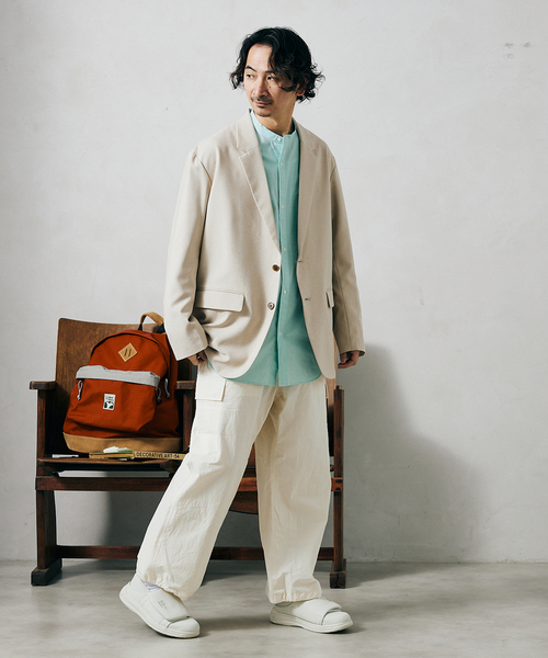 JOURNAL STANDARD relume(ジャーナルスタンダード レリューム)の「TOP STRETCH RELAX オーバーサイズジャケット(テーラードジャケット・メンズ・ベージュ/グレー/ナチュラル・SMALL/MEDIUM/LARGE)」の16枚目の写真