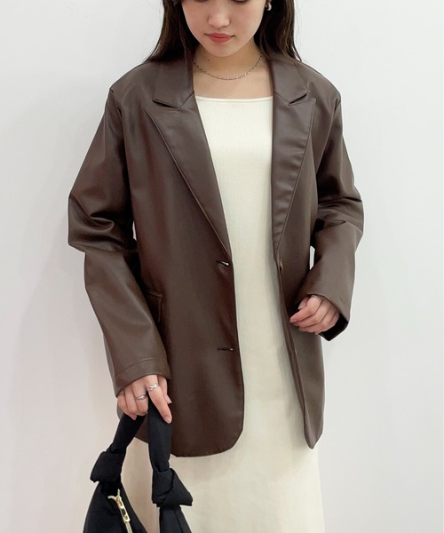 EPIMI E'PIMMY（エピミエピミー）の「〈Set upにも〉アソートボックステーラードジャケット（テーラードジャケット・レディース・ブラック/ベージュ/ブラウン/ブラック系その他・MEDIUM）」の4枚目の写真