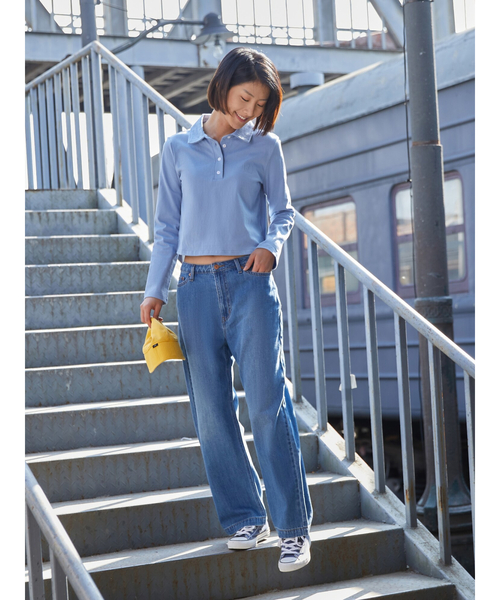 GAP（ギャップ）の「ウォッシュド ロー ジャージー クロップドトップス（Tシャツ/カットソー・レディース・ホワイト/ブラック/グレー/ブルー/レッド系その他・S/M/L/XL/XS/XXS）」の5枚目の写真