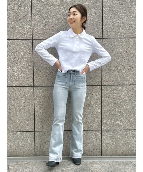 GAP（ギャップ）の「ウォッシュド ロー ジャージー クロップドトップス（Tシャツ/カットソー・レディース・ホワイト/ブラック/グレー/ブルー/レッド系その他・S/M/L/XL/XS/XXS）」の18枚目の写真