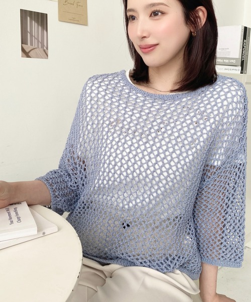 マーク＆ロナ シースルーメッシュ ニット 46 マーク＆ロナ シースルーメッシュ ニット 46