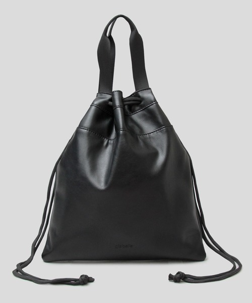 glabella（グラベラ）の「2WAY PU 巾着バッグ（ハンドバッグ・ショルダーバッグ）（ショルダーバッグ・メンズ・ブラック・FREE）」の7枚目の写真