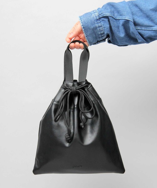 glabella（グラベラ）の「2WAY PU 巾着バッグ（ハンドバッグ・ショルダーバッグ）（ショルダーバッグ・メンズ・ブラック・FREE）」の17枚目の写真