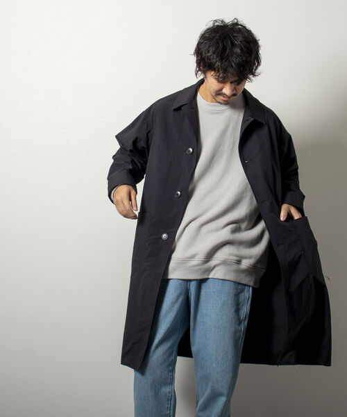NOLLEY'S goodman(ノーリーズグッドマン)の「【WORK ABOUT/ワークアバウト】WIND SURF COAT ステンカラーコート 撥水加工(ステンカラーコート・メンズ・ブラック/ブルーグレー/マスタード・MEDIUM/SMALL/LARGE)」の8枚目の写真