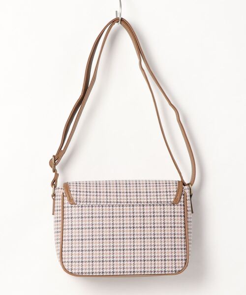 ehka sopo(エヘカソポ)の「チェックパイピングショルダーバッグ(ショルダーバッグ・レディース・キャメル/ダークブラウン/ベージュ/ブラウン・フリ-)」の5枚目の写真