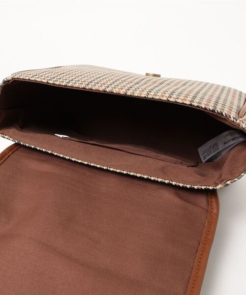ehka sopo(エヘカソポ)の「チェックパイピングショルダーバッグ(ショルダーバッグ・レディース・キャメル/ダークブラウン/ベージュ/ブラウン・フリ-)」の9枚目の写真