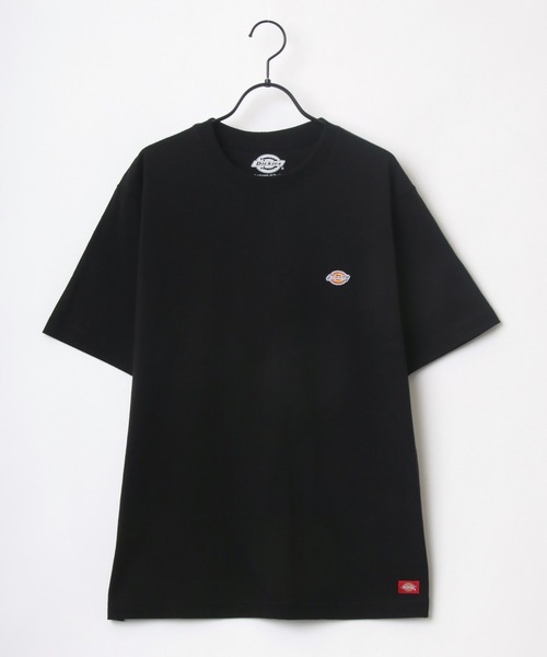 Dickies（ディッキーズ）の「Dickies/ディッキーズ オーバーサイズ ミニロゴワッペン ワンポイント刺繍 半袖Tシャツ/リブライン リンガーT/レディース メンズ（Tシャツ/カットソー・メンズ・ホワイト/ブラック/ダークグリーン/サックスブルー/オートミール/ブラック系その他/ベージュ系その他/グリーン系その他/ブルー系その他/スミクロ/ベージュ系その他2/オレンジ/ベージュ/ホワイト系その他/ブラック系その他2・M/L/XL）」の17枚目の写真