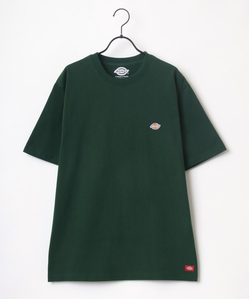 Dickies（ディッキーズ）の「Dickies/ディッキーズ オーバーサイズ ミニロゴワッペン ワンポイント刺繍 半袖Tシャツ/リブライン リンガーT/レディース メンズ（Tシャツ/カットソー・メンズ・ホワイト/ブラック/ダークグリーン/サックスブルー/オートミール/ブラック系その他/ベージュ系その他/グリーン系その他/ブルー系その他/スミクロ/ベージュ系その他2/オレンジ/ベージュ/ホワイト系その他/ブラック系その他2・M/L/XL）」の22枚目の写真