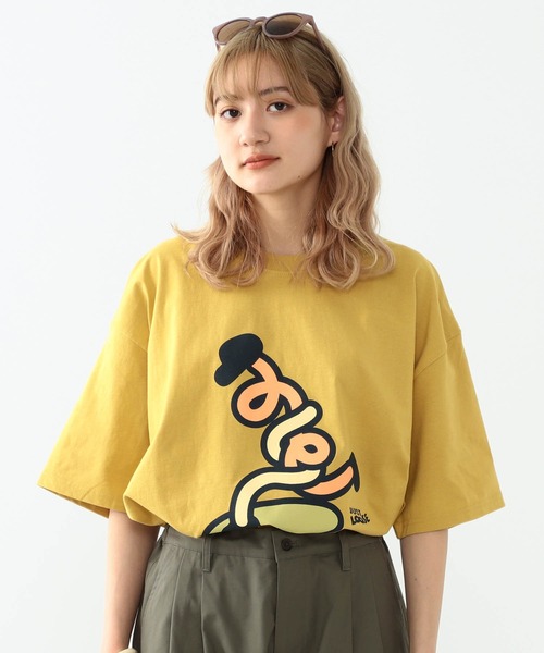 YUYA × BeAMS DOT(ユウヤバイビームスドット)の「YUYA × BeAMS DOT / “YURU” アート Tシャツ(Tシャツ/カットソー・メンズ・ベージュ/マスタード・MEDIUM/LARGE)」の4枚目の写真