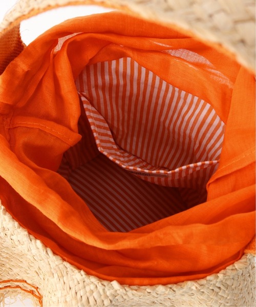 kakatoo(カカトゥ)の「KAKATOO ラフィアフリルカゴバッグ(かごバッグ・レディース・オレンジ・FREE)」の10枚目の写真