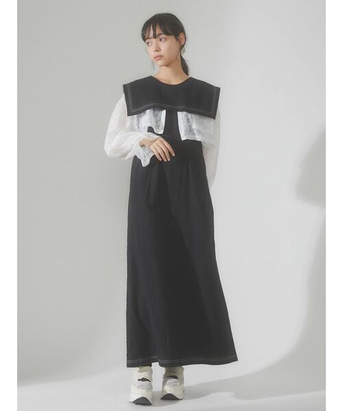 merry jenny（メリージェニー）の「floralショートシアーブラウス（シャツ/ブラウス・レディース・ブラック/オフホワイト/アイボリー・FREE）」の20枚目の写真