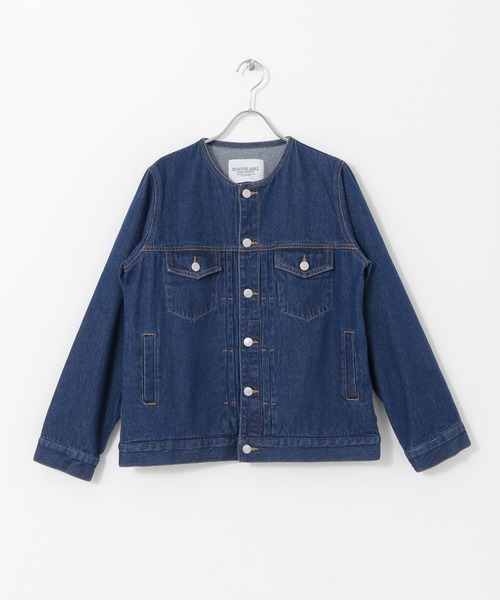 URBAN RESEARCH Sonny Label（アーバンリサーチサニーレーベル）の「ノーカラーコットンジャケット（デニムジャケット・レディース・オフホワイト/インディゴブルー/グレー系その他・FREE）」の7枚目の写真