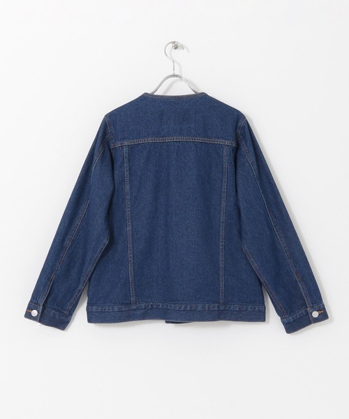 URBAN RESEARCH Sonny Label（アーバンリサーチサニーレーベル）の「ノーカラーコットンジャケット（デニムジャケット・レディース・オフホワイト/インディゴブルー/グレー系その他・FREE）」の19枚目の写真