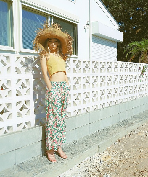 Ocean Pacific(オーシャンパシフィック)の「【OceanPacific×Sandy mag】ユニセックス 50thコラボ総柄ロングパンツ(その他パンツ・レディース・ピンク・MEDIUM)」の9枚目の写真