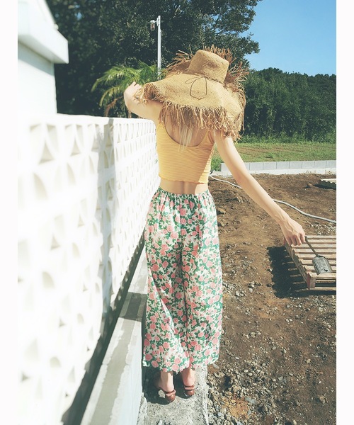 Ocean Pacific(オーシャンパシフィック)の「【OceanPacific×Sandy mag】ユニセックス 50thコラボ総柄ロングパンツ(その他パンツ・レディース・ピンク・MEDIUM)」の2枚目の写真