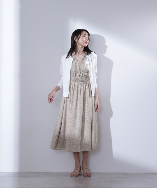 NATURAL BEAUTY BASIC(ナチュラルビューティーベーシック)の「レーヨンナイロン16Gカーディガン(カーディガン/ボレロ・レディース・ブラック/オフホワイト/オレンジ/グリーン・MEDIUM)」の8枚目の写真