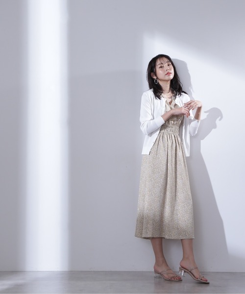 NATURAL BEAUTY BASIC(ナチュラルビューティーベーシック)の「レーヨンナイロン16Gカーディガン(カーディガン/ボレロ・レディース・ブラック/オフホワイト/オレンジ/グリーン・MEDIUM)」の9枚目の写真