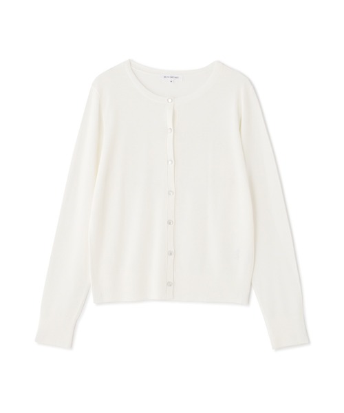 NATURAL BEAUTY BASIC(ナチュラルビューティーベーシック)の「レーヨンナイロン16Gカーディガン(カーディガン/ボレロ・レディース・ブラック/オフホワイト/オレンジ/グリーン・MEDIUM)」の14枚目の写真