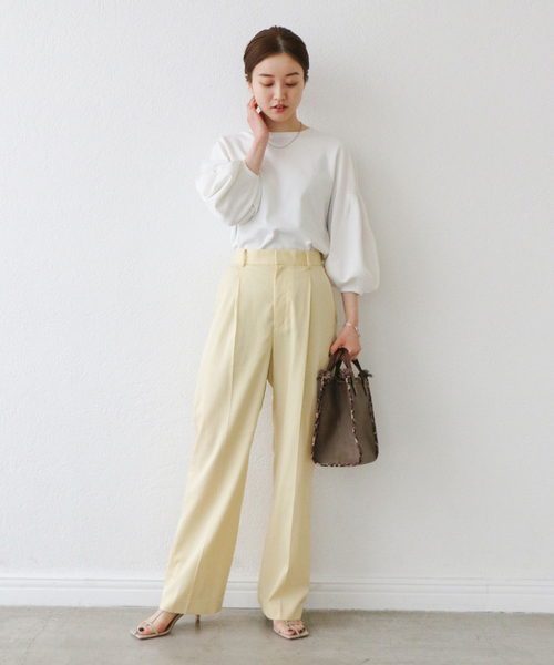 IENA（イエナ）の「リヨセル/PAツイルパンツ（その他パンツ・レディース・コバルトブルー/イエロー・38/34/36）」の4枚目の写真