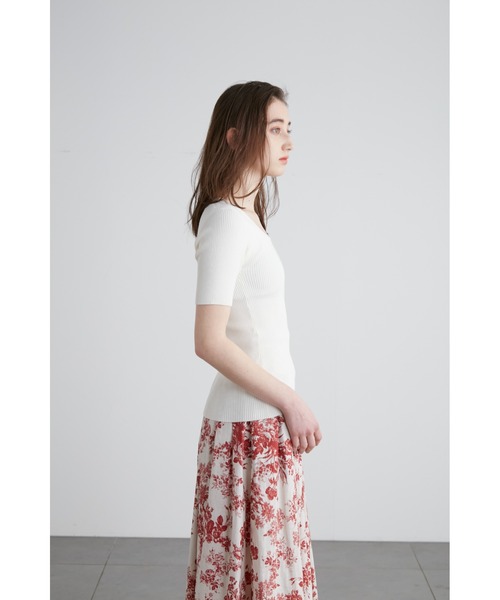 リリーブラウン リブニット 長袖 トップス レディース Fサイズ オレンジ LILY BROWN セール】チェリーモチーフニットタンクトップス（ニット