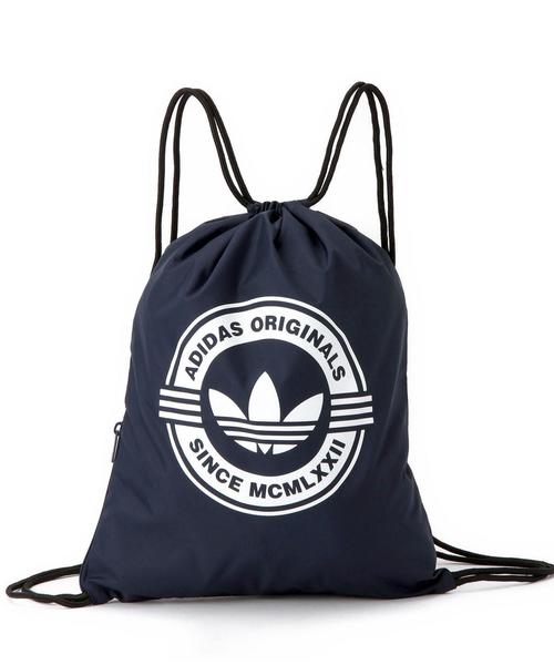 adidas（アディダス）の「[アディダス] ADIDAS GYMSACK バッグ◆（バックパック/リュック・メンズ・グレー/ネイビー・フリー）」の2枚目の写真