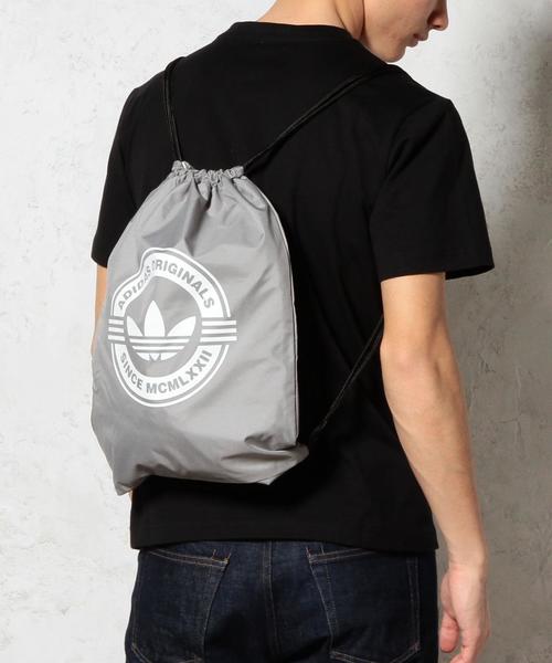 adidas（アディダス）の「[アディダス] ADIDAS GYMSACK バッグ◆（バックパック/リュック・メンズ・グレー/ネイビー・フリー）」の8枚目の写真
