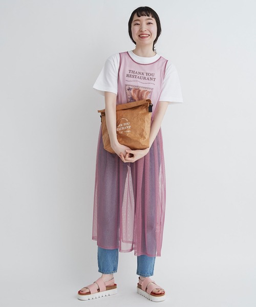 I am I in fact...（アイアムアイインファクト）の「THANK YOU RESTAURANT paper bag（ショルダーバッグ・レディース・ベージュ/ピンク・FREE）」の9枚目の写真