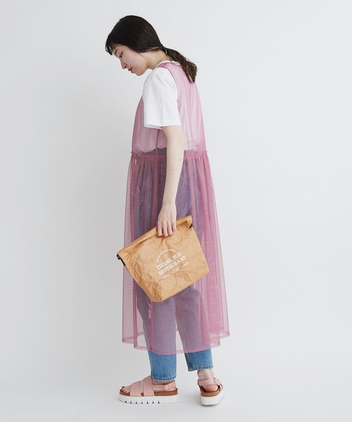 I am I in fact...（アイアムアイインファクト）の「THANK YOU RESTAURANT paper bag（ショルダーバッグ・レディース・ベージュ/ピンク・FREE）」の11枚目の写真