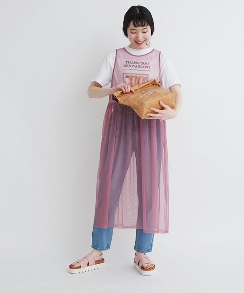 I am I in fact...（アイアムアイインファクト）の「THANK YOU RESTAURANT paper bag（ショルダーバッグ・レディース・ベージュ/ピンク・FREE）」の13枚目の写真