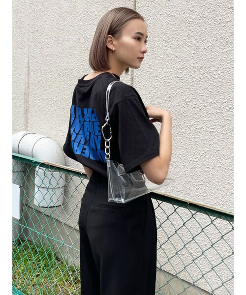 EMODA（エモダ）の「バックプリントオーバーTシャツ（Tシャツ/カットソー・レディース・ホワイト/ブラック/グレー/ブルー・FREE）」の18枚目の写真