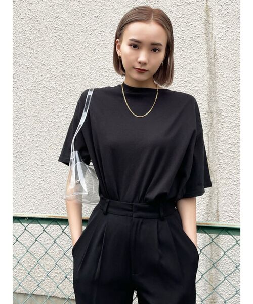 EMODA（エモダ）の「バックプリントオーバーTシャツ（Tシャツ/カットソー・レディース・ホワイト/ブラック/グレー/ブルー・FREE）」の21枚目の写真