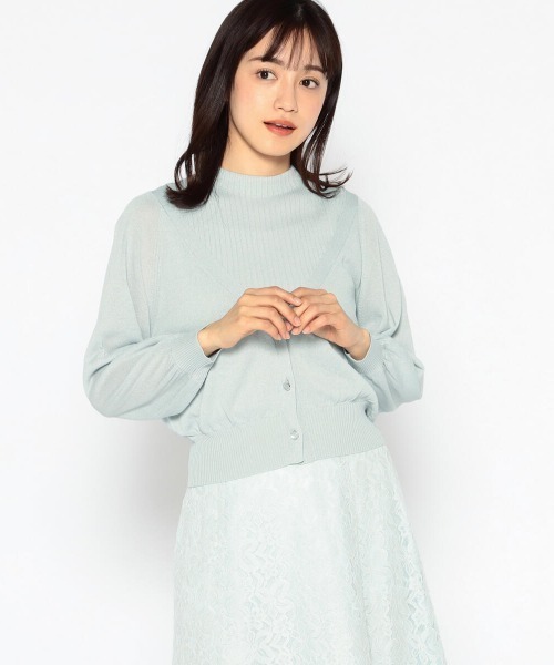MISCH MASCH(ミッシュマッシュ)の「Vネックシアーニットアンサンブル(アンサンブル・レディース・ラベンダー/ピンク/ライトブルー/ホワイト・MEDIUM)」の3枚目の写真