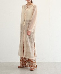 cy_an（シアン）の「2way メッシュロングカーディガン beige/black（カーディガン/ボレロ）」