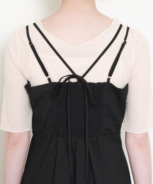 archives（アルシーヴ）の「Ｂａｃｋリボンスリットキャミワンピース（ワンピース・レディース・ブラック/アイボリー/ブルーグレー・MEDIUM）」の19枚目の写真