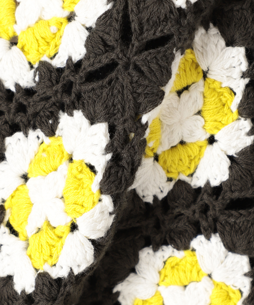 SLOBE IENA（スローブイエナ）の「グラニースクエアクロシェプルオーバー（ニット/セーター・レディース・グレー・FREE）」の2枚目の写真