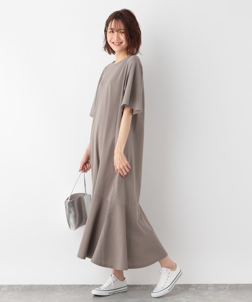 ◆９月５日まで◆美品◆HAVERSACKハードツイストグログランワンピース♡ HAVERSACK｜コットン スクエア ブラッシュプリント バンドカラー