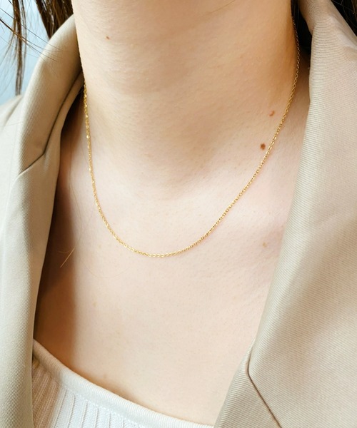 iso(イソ)の「金属アレルギー対応/1mmシアーチェーン シンプルネックレス/サージカルステンレス(ネックレス・レディース・ピンク/シルバー/ゴールド・FREE)」の5枚目の写真