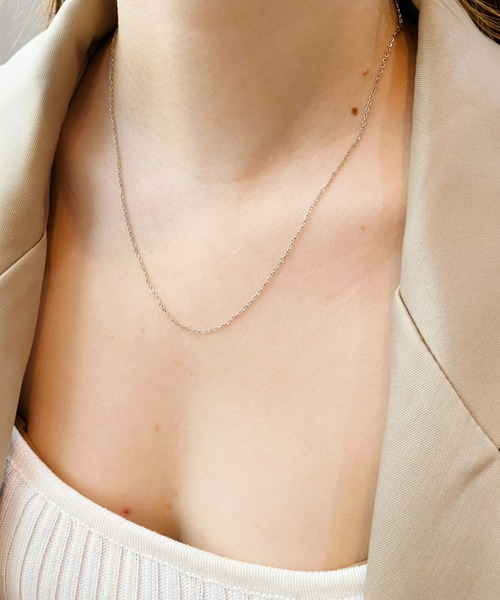 iso(イソ)の「金属アレルギー対応/1mmシアーチェーン シンプルネックレス/サージカルステンレス(ネックレス・レディース・ピンク/シルバー/ゴールド・FREE)」の6枚目の写真