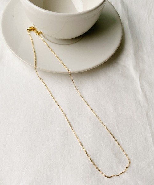 iso(イソ)の「金属アレルギー対応/1mmシアーチェーン シンプルネックレス/サージカルステンレス(ネックレス・レディース・ピンク/シルバー/ゴールド・FREE)」の10枚目の写真