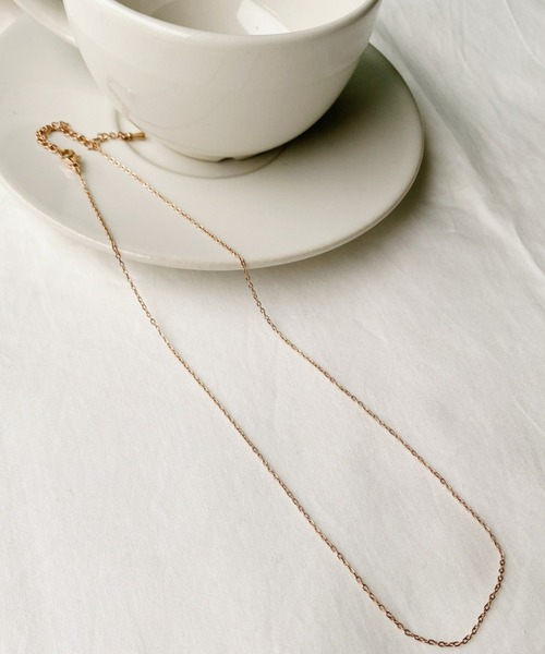 iso(イソ)の「金属アレルギー対応/1mmシアーチェーン シンプルネックレス/サージカルステンレス(ネックレス・レディース・ピンク/シルバー/ゴールド・FREE)」の12枚目の写真
