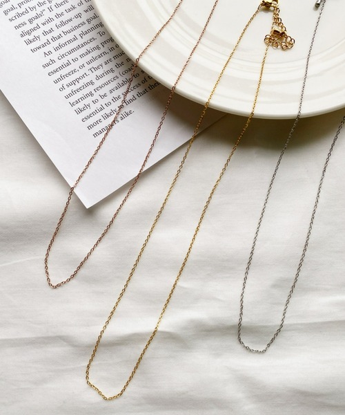 iso(イソ)の「金属アレルギー対応/1mmシアーチェーン シンプルネックレス/サージカルステンレス(ネックレス・レディース・ピンク/シルバー/ゴールド・FREE)」の17枚目の写真