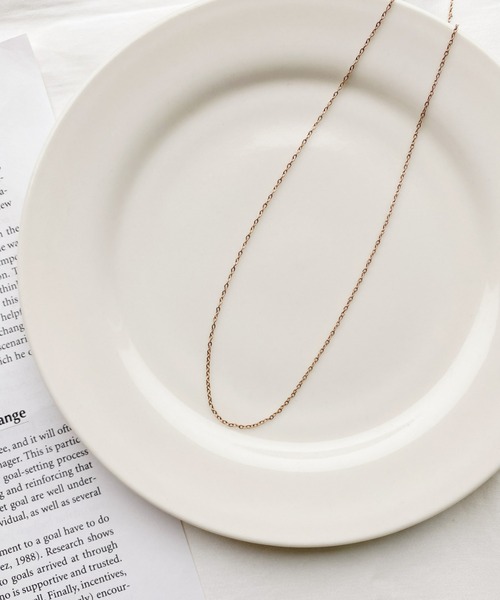 iso(イソ)の「金属アレルギー対応/1mmシアーチェーン シンプルネックレス/サージカルステンレス(ネックレス・レディース・ピンク/シルバー/ゴールド・FREE)」の13枚目の写真