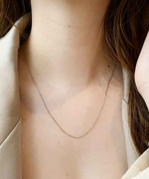 iso(イソ)の「金属アレルギー対応/1mmシアーチェーン シンプルネックレス/サージカルステンレス(ネックレス・レディース・ピンク/シルバー/ゴールド・FREE)」の20枚目の写真