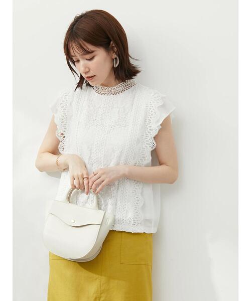 ELENCARE DUE(エレンカーレデュエ)の「・ELENCARE DUE イロイロレースノースリブラウス(シャツ/ブラウス・レディース・ブラック/オフホワイト/イエロー/ライトカーキ・FREE)」の21枚目の写真