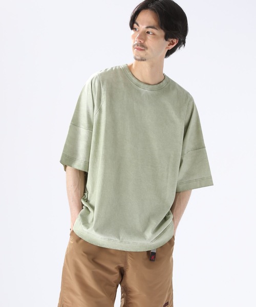 niko and...（ニコアンド）の「ダーティー加工ビッグTシャツ（Tシャツ/カットソー・メンズ・グレー/オレンジ/ライトグリーン・LARGE/MEDIUM）」の3枚目の写真