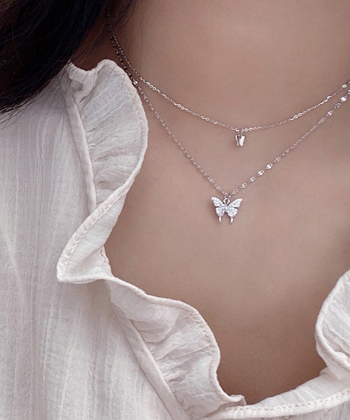 gossip！ロサンゼルス（ゴシップロサンゼルス）の「2ピースネックレス（ネックレス・レディース・シルバー/ゴールド・FREE）」の2枚目の写真