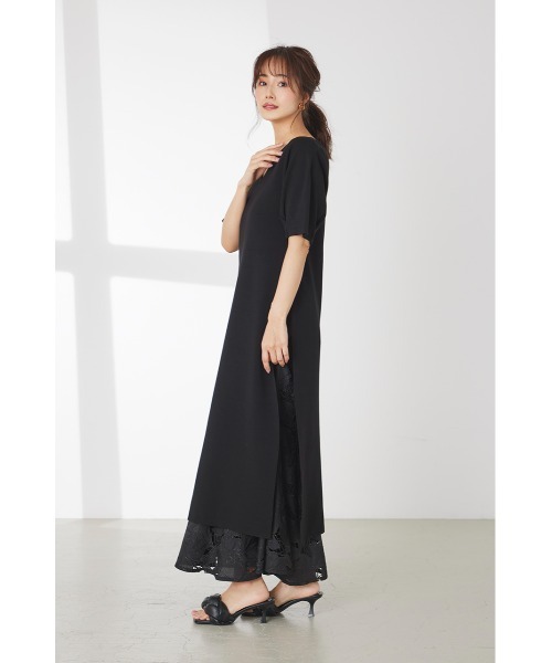 LILIDIA(リリディア)の「ロングスリットニットTOPS(ニット/セーター・レディース・ブラック/ライトピンク/ライトブラウン・MEDIUM/SMALL)」の4枚目の写真