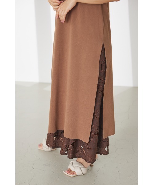 LILIDIA(リリディア)の「ロングスリットニットTOPS(ニット/セーター・レディース・ブラック/ライトピンク/ライトブラウン・MEDIUM/SMALL)」の12枚目の写真